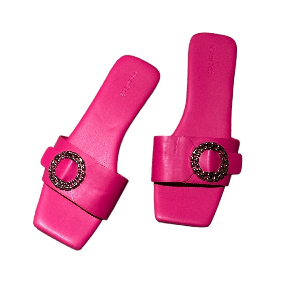 NEW OPEN EDIT X Nordstrom Lely Slip On Slide Sandal In Pink Rouge